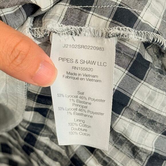 Veronica Beard Sherry Ruffled Gingham Short Dress Small Fall Autumn Casual - Picture 7 of 8